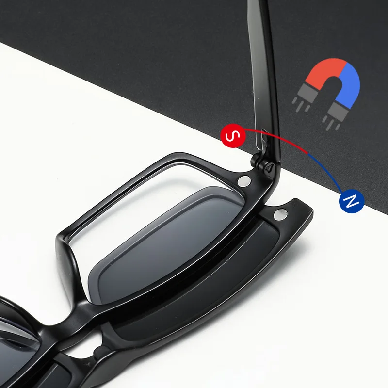 VCKA квадратные поляризационные солнцезащитные очки на магнитной клипсе мужские