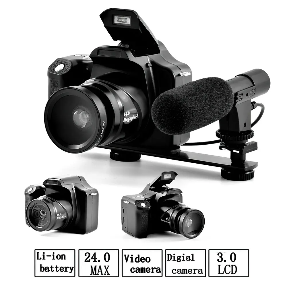

Digital Camcorder 18X Medium Telephoto DSLR Camera Full HD 3.0 Inch display Electronic Anti-shake for Photography Video Shooting