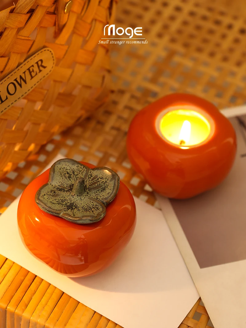

Persimmon Smoothness~Advanced Persimmon Aroma Candle Gift Box Bedroom Decoration Birthday Gift with Hand Gift