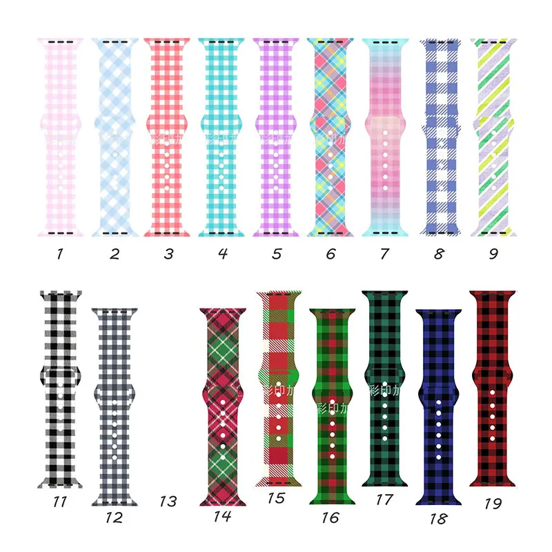 

Fashion Strap For Apple Watch Band 44mm 40mm 38mm 42mm 41mm 45mm Silicone Bracelet Lattice Correa iWatch Series 7 6 5 4 SE 3