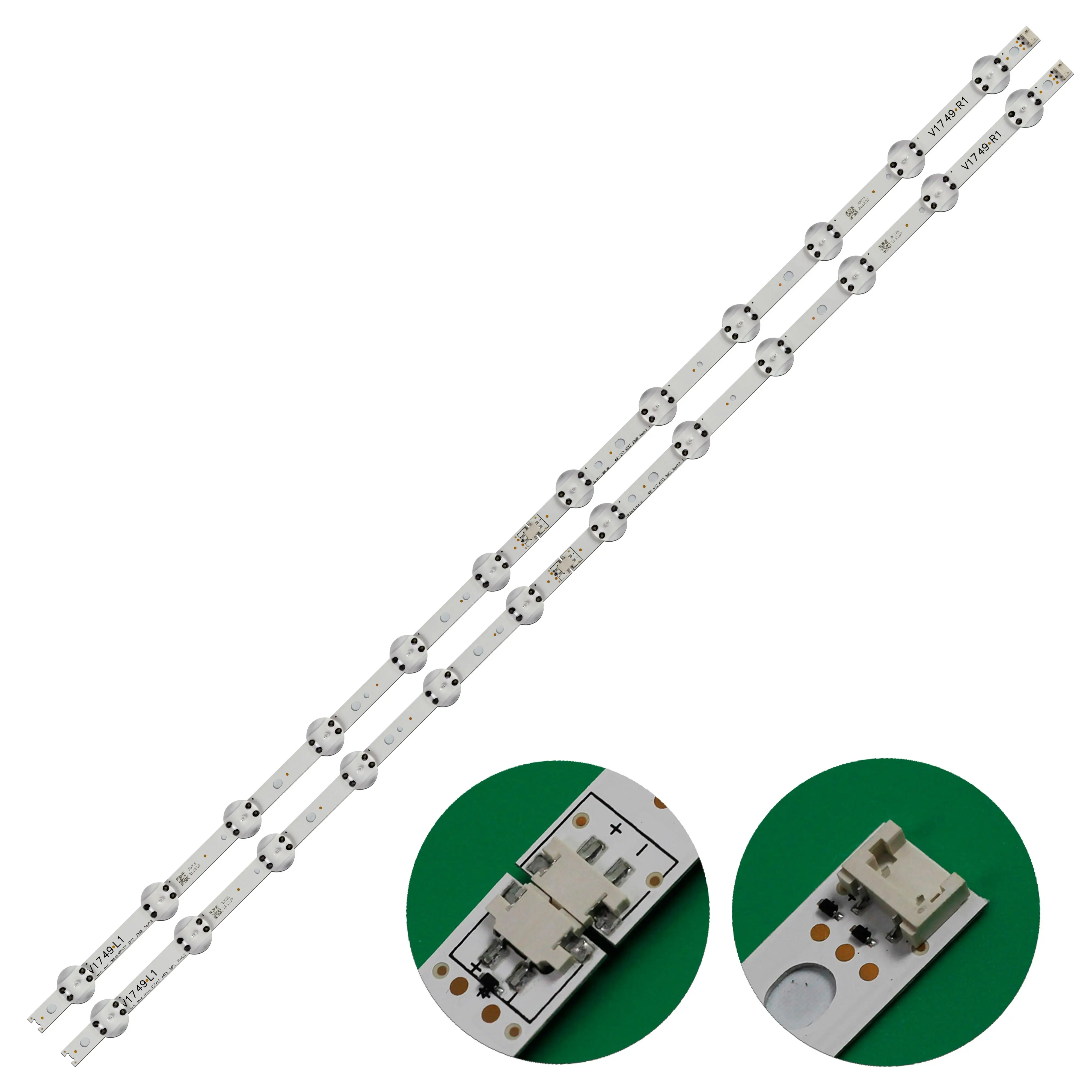 Фото Новый комплект, 4 шт. светодиодные ленты для 49UV340C 49UV340C-UB 49LV340C 49UJ6565 49UJ670V 49UJ6560 49UJ701V 49 
