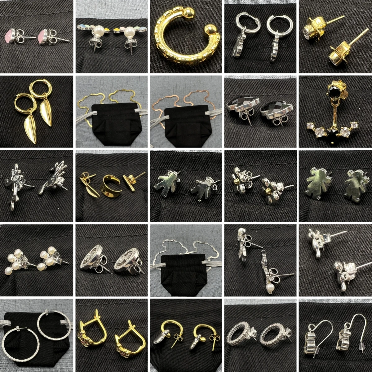 

Women's earrings, Spanish bear jewelry with original logo. Featuring a 925 silver bag, fashionable and exquisite design with a s