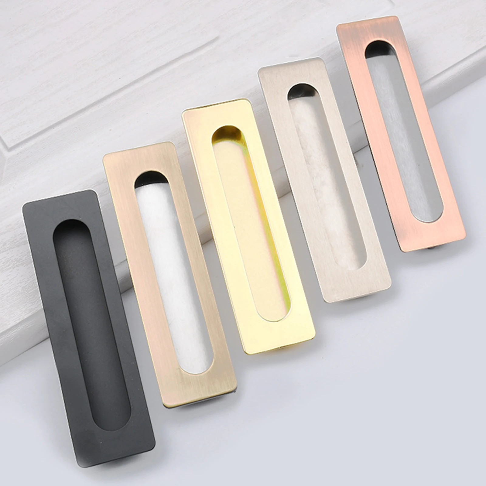 

Recessed Handle Cabinet Drawer Pulls Cupboard Door Embedded Handles Wardrobe Knobs Furniture Hardware Kitchen Sliding Door Pull