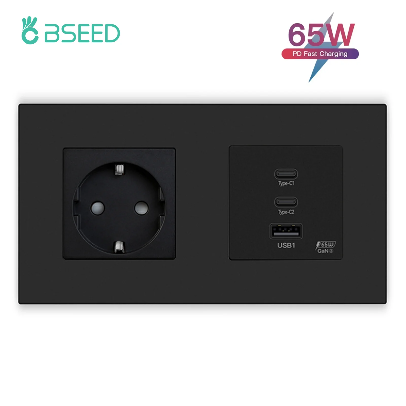 

BSEED Настенная розетка с USB-C 65 Вт