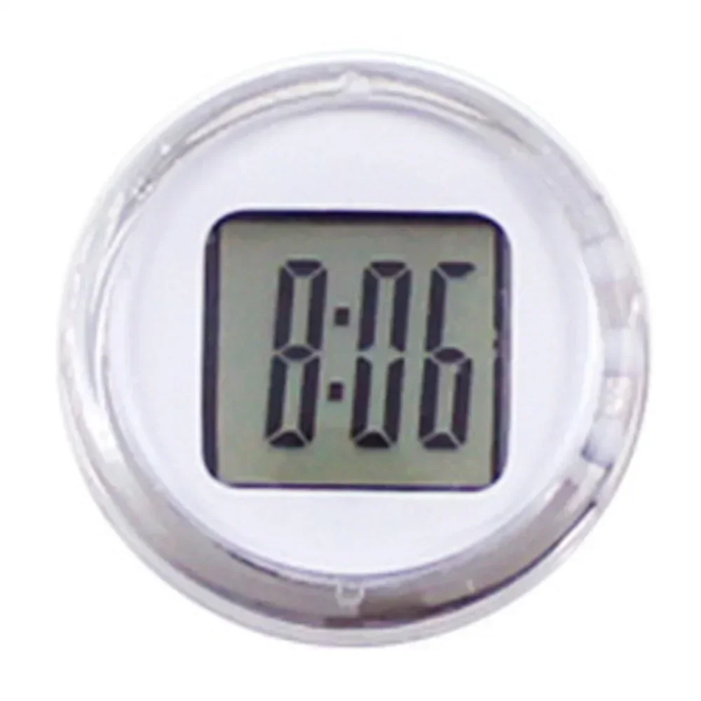 

1 шт., миниатюрные водонепроницаемые часы с цифровым дисплеем на клейкой основе для мотоцикла и велосипеда, украшение для мотоцикла, аксессуары для интерьера автомобиля