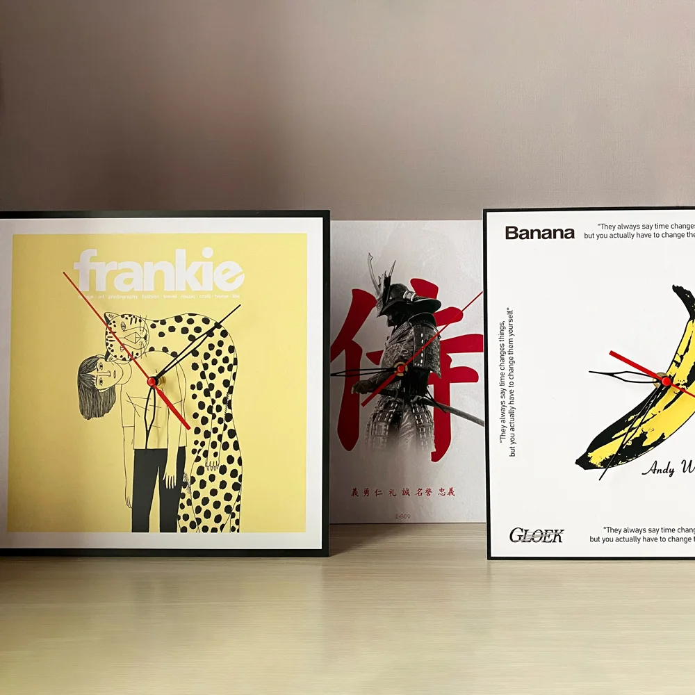 

Desk Decoration Artist Decorative Painting Square Frameless Clock Luxury Cafe Desktop Decoration Living Room Decoration 11.81In