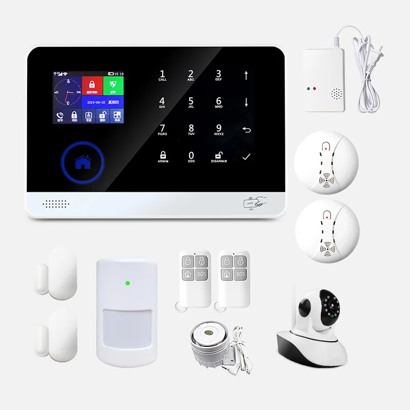 

Stable product! wifi+gsm or wifi+3g+ additional 60 door motion sensor+2160p outdoor wifi cameras alarm system BL-6600