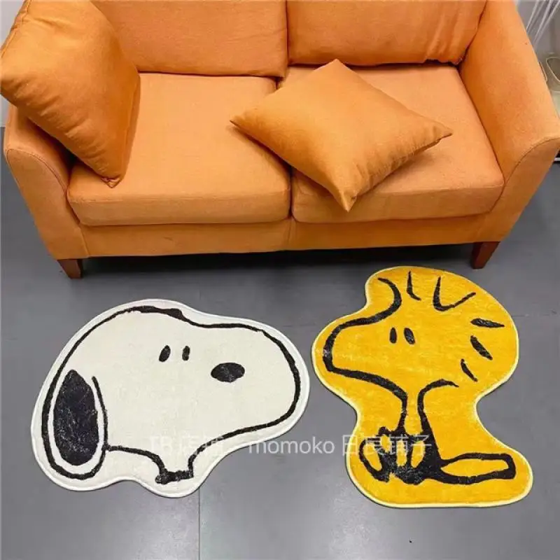 

Snoopy Woodstock Cartoon Plush Carpet Household Bathroom Anti-Slip Floor Mat Balcony Mat Kawaii Anime Toy Girls Birthday Gifts