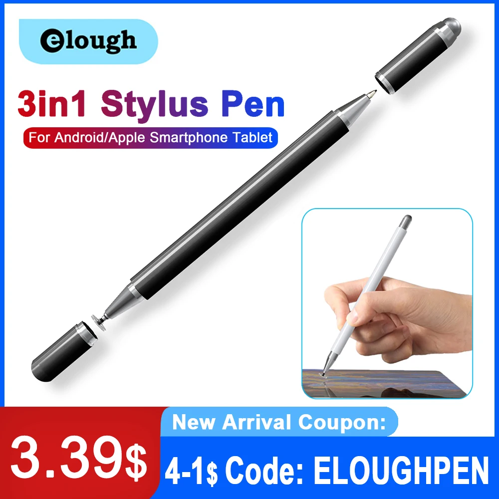 

Elough 3in1 Stylus Pen Universal for Iphone iPad Pencil Android Smartphone Tablet Touch Screen Drawing Pen Xiaomi Huawei Samsung