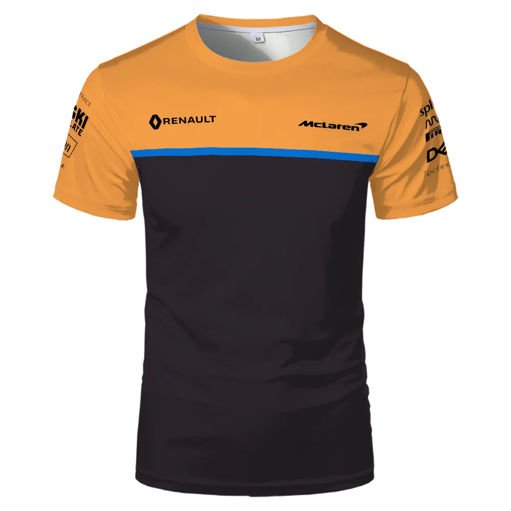 

2022 Summer Formula One Official Website Hot Sale McLaren Team F1 Racing Suit T-shirt Latest F1 GT Racing Large Size 3D Shirt