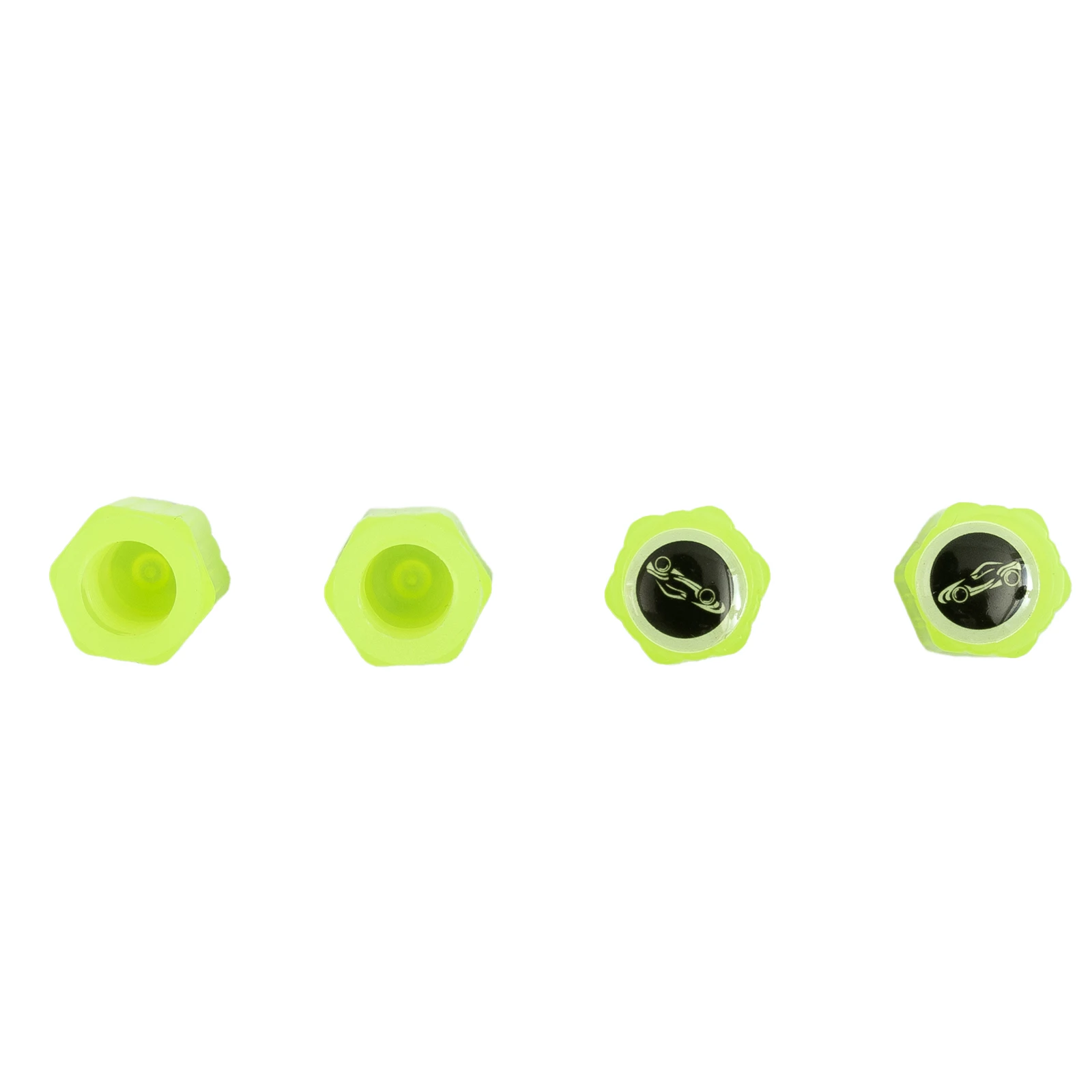 

For Car Night Cooler Bicycles Buses Cap Car Fluorescent Green Luminous Motorcycles Rubber SUV Stem Tire Universal