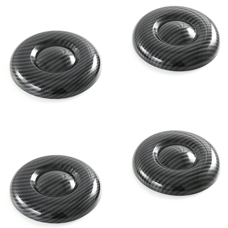 

4 шт., автомобильные наклейки из углеродного волокна