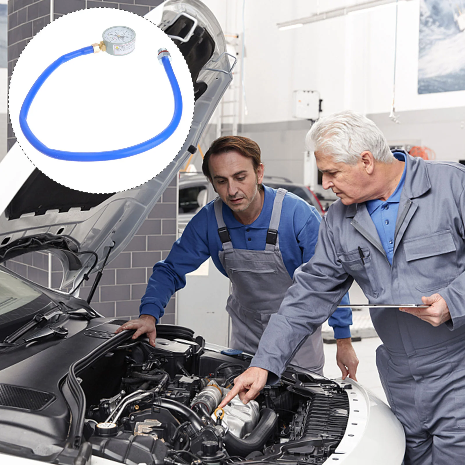 

Exhaust Pressure Testergaugeemission Automobile Meter Detection Plugging Catalytic Pipe Plug Set R1234Yf Gauges R410 R410A