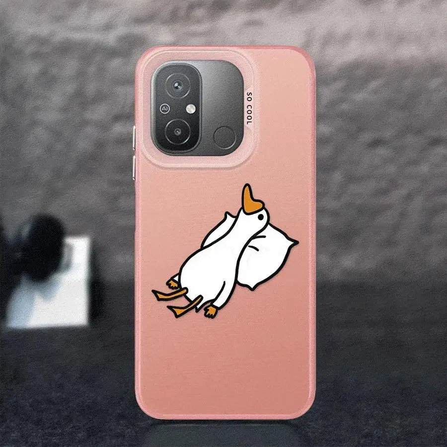 Чехол для телефона Cute Cartoon Slacker Duck Xiaomi Redmi 12 12C 13C 5G 13 4G A1 A2 Plus A3 Poco X3 NFC Pro C50 C51 C61 Cover