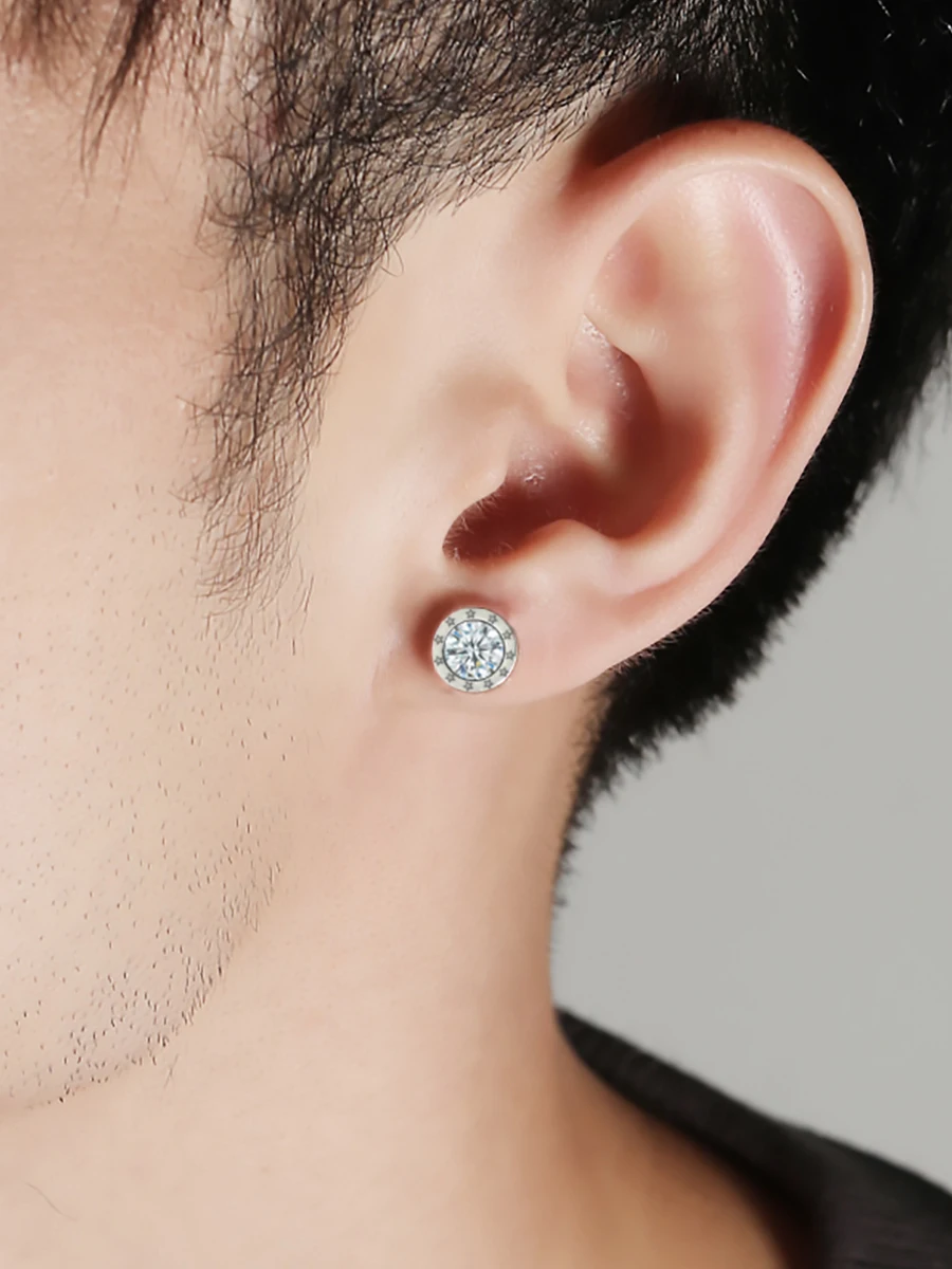 Качественные серебряные серьги OEM мужские аксессуары стерлинговое серебро 925