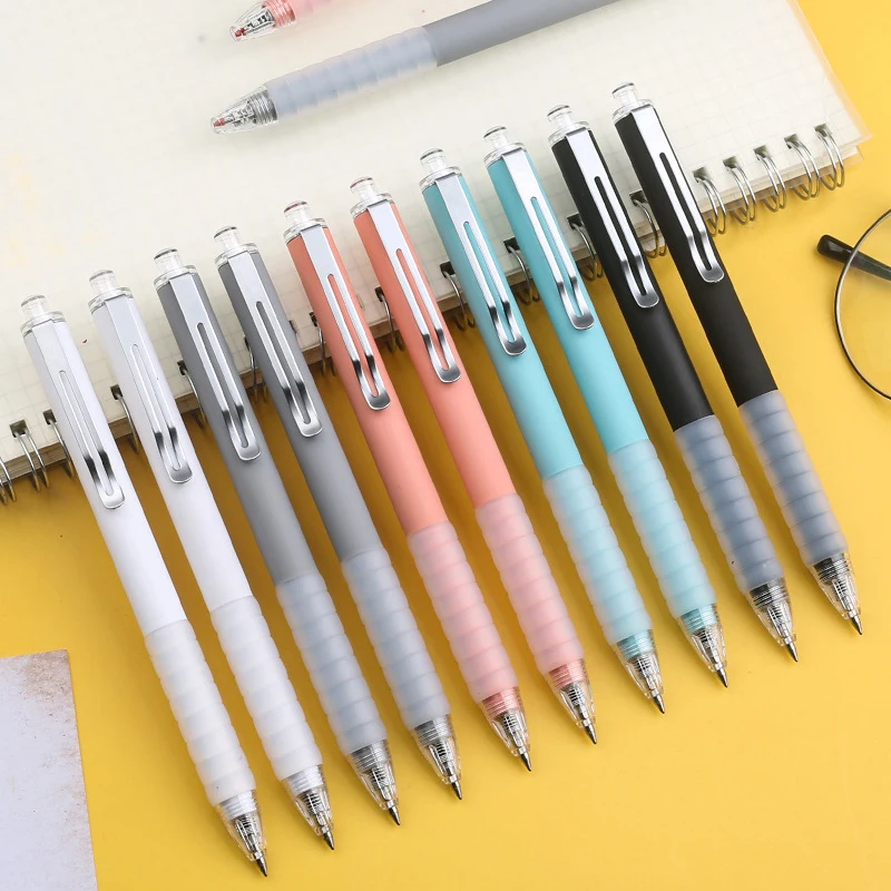 

Гелевая ручка с прессом, 0,5 простая гелевая ручка из углеродного волокна, ручка для подписи, канцелярские принадлежности для школы, студента, офиса