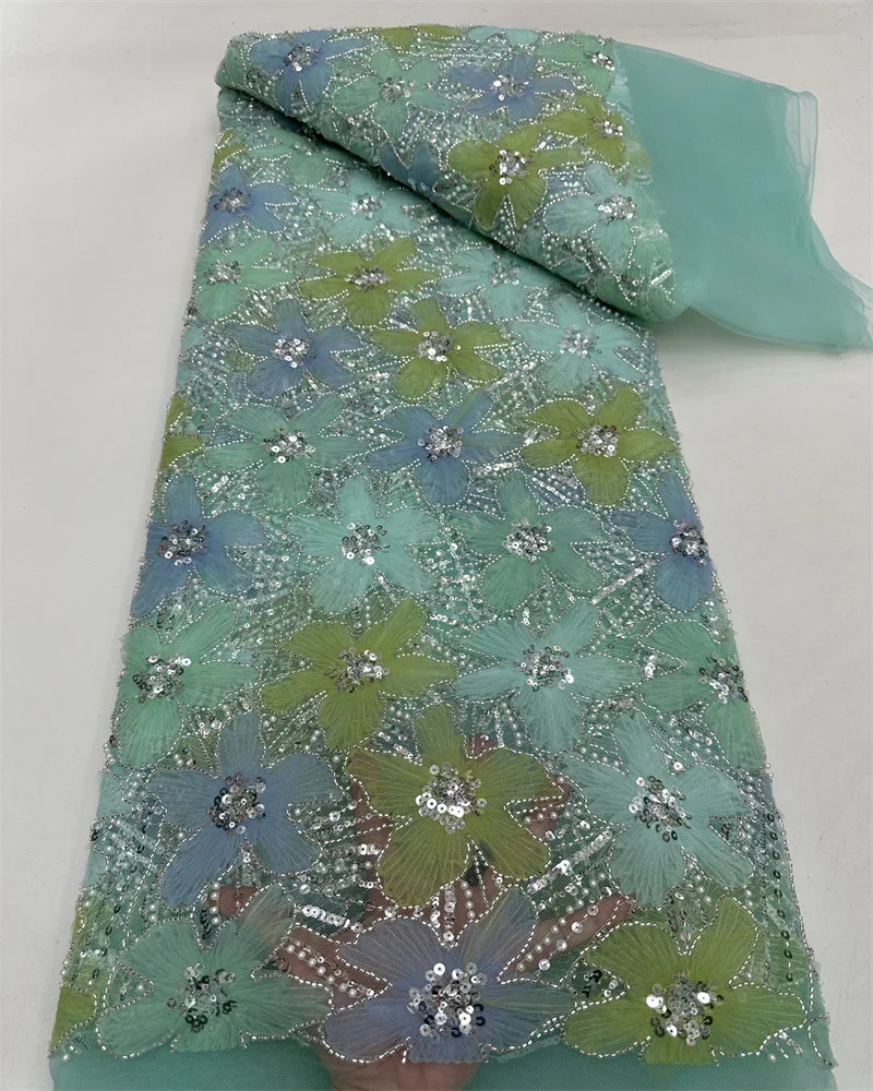 2024 Роскошная высококачественная французская тюлевая кружевная ткань с