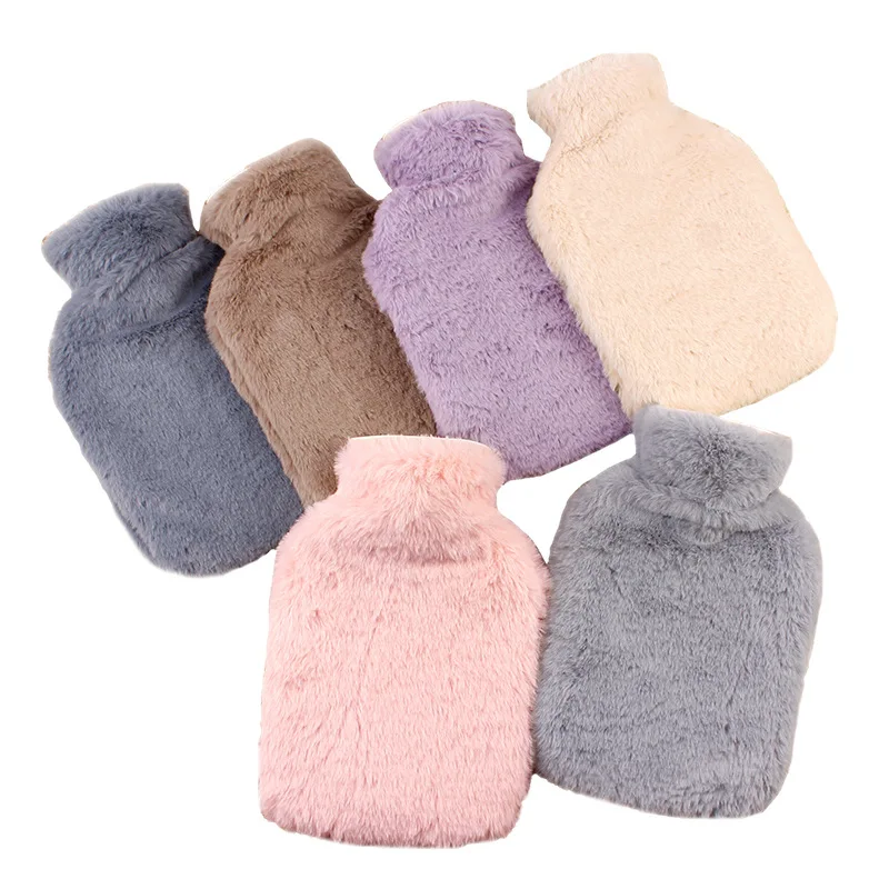 

OEM Reusaber Winter Hot Water Bag Plush Soft Cozy Cover Hand Warmer Hot Water Bottle