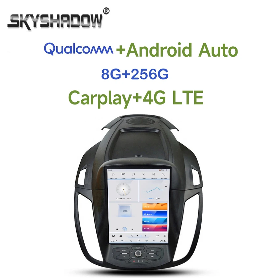 Автомобильный DVD-плеер Tesla с Qualcomm Carplay 4G LTE DSP Android 11 0 8 ГБ + 256 Bluetooth Wi-Fi GPS RDS радио для