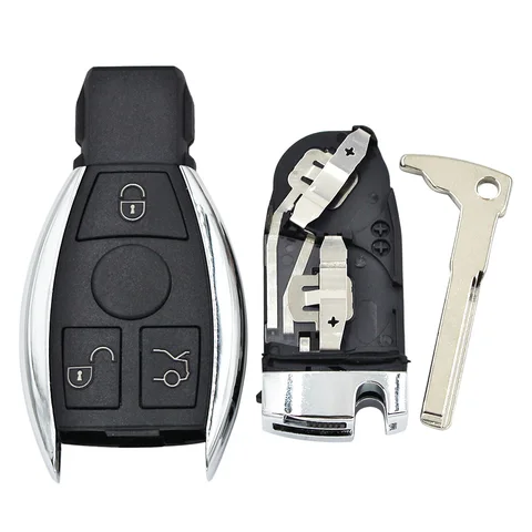 Умный Автомобильный ключ YOUBBA, запасная деталь для Mercedes Benz A C E R S CL GL SL CLK SLK старого типа с держателем аккумулятора и пультом дистанционного управления