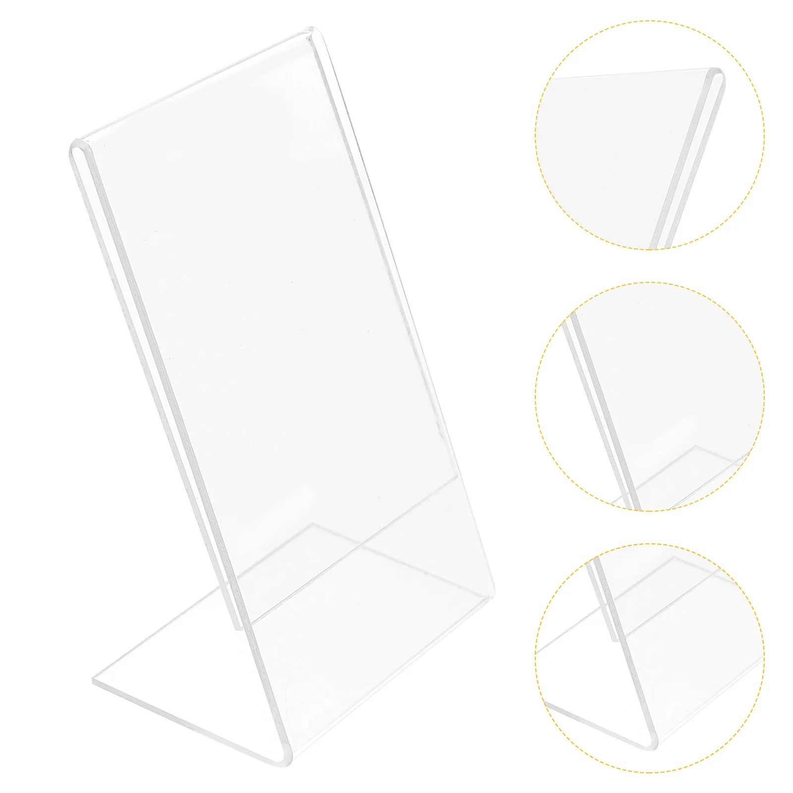 

Frame Acrylic Photo Display Picture Self Standing Stand Rack 3Inches Inch Price Tag Sign Holder