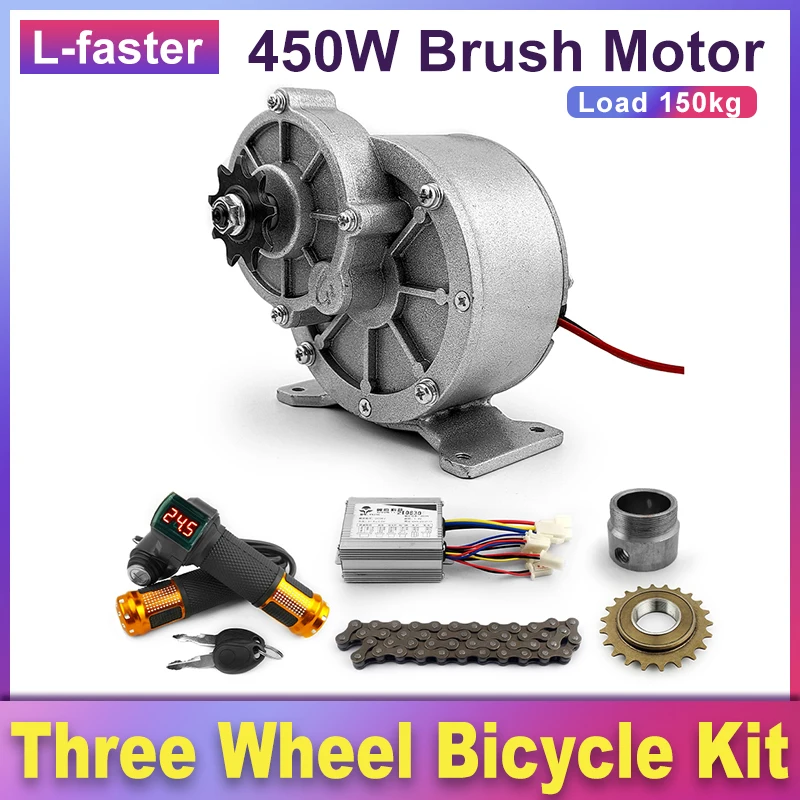 Electric Tricycle Brushed Gear Motor Conversion Kit