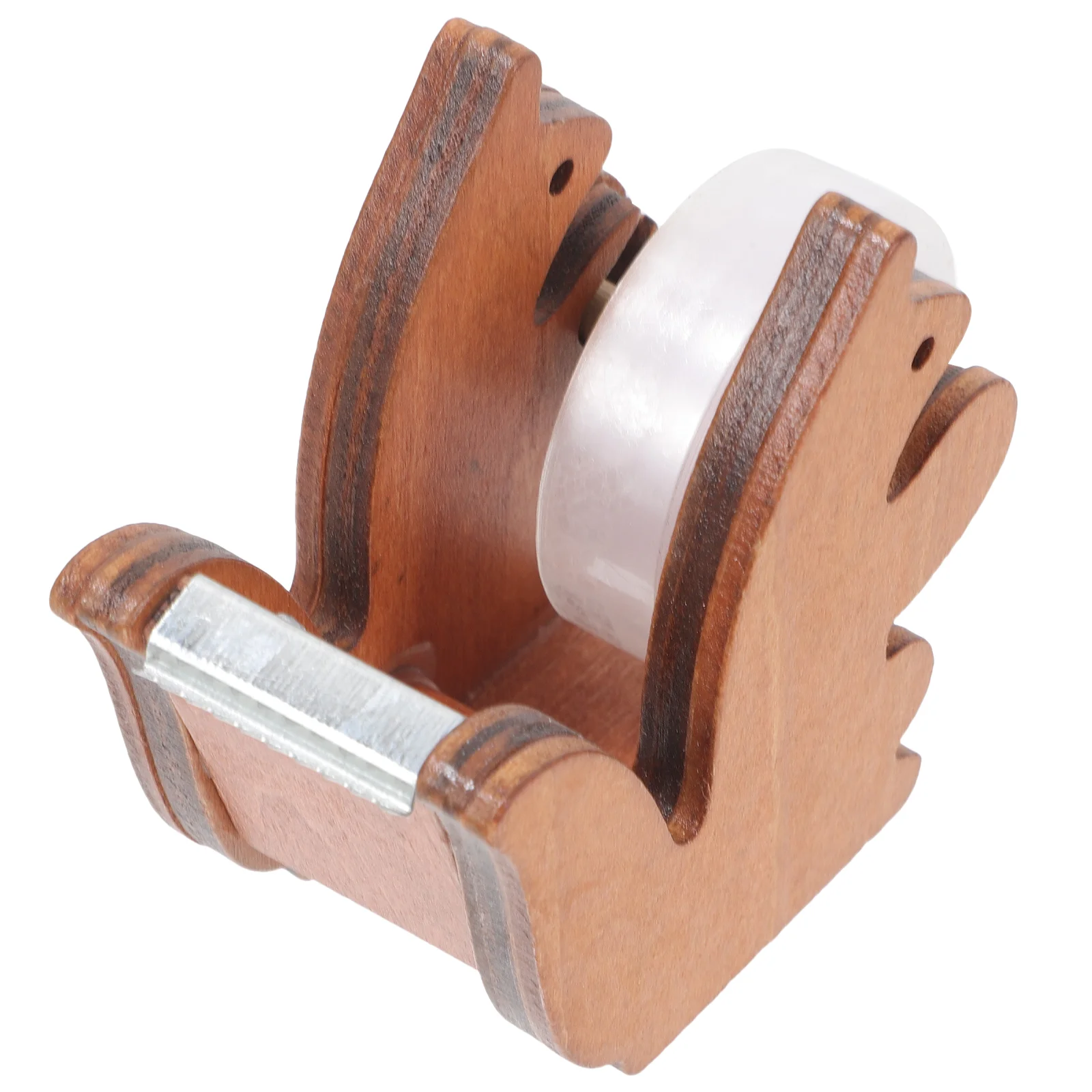

Adhesive Tape Child Kids Tools Fun Office Desk Accessory Wooden Dispenser Holder