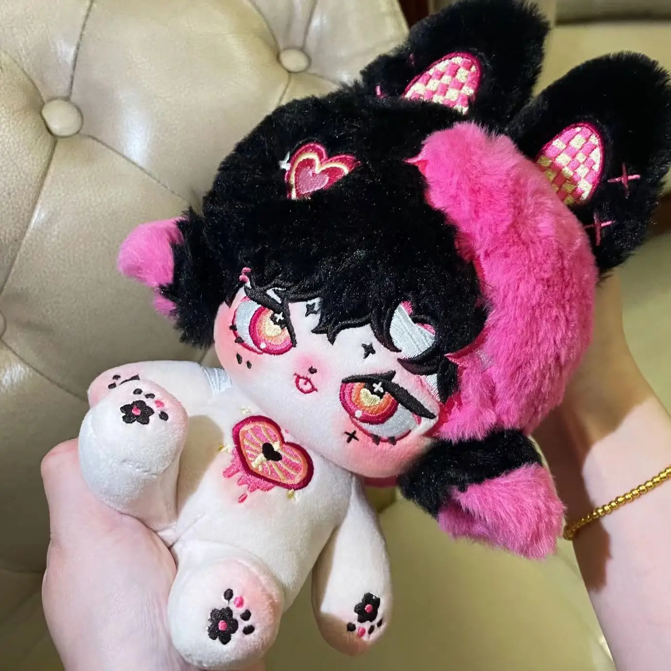 

In Stock No attributes Cute demon Monster Anime Cartoon Plush Stuffed Doll Body Dress Up Clothing Pillow Toys Cosplay Kid Gift