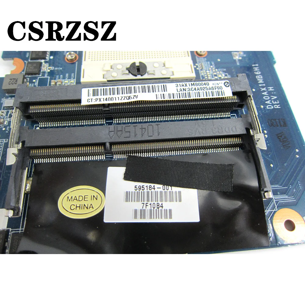 Материнская плата CSRZSZ для ноутбука HP Pavilion CQ42 CQ62 G42 G62 595184-001 DA0AX1MB6H1 DDR3 100%