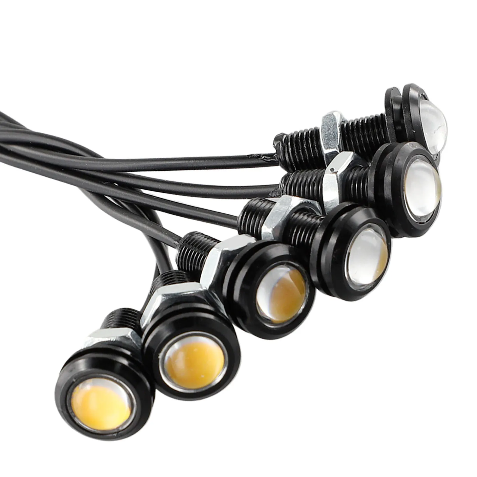 

6Pcs 18MM Eagle Eye Lamp Front Grille Bumper Grill Hood Amber LED Lights Waterproof Side Marker Lights For Suv For RAM For Jeep