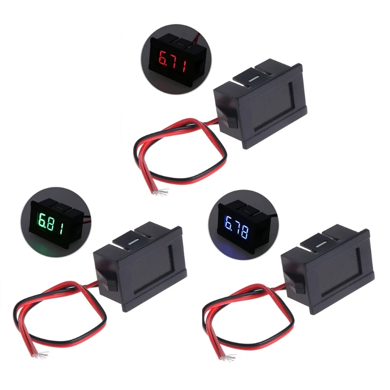 

for Dc 4.5V-30V Digital LED Display Voltmeter 0.36" 2-Wires for Motorcycles