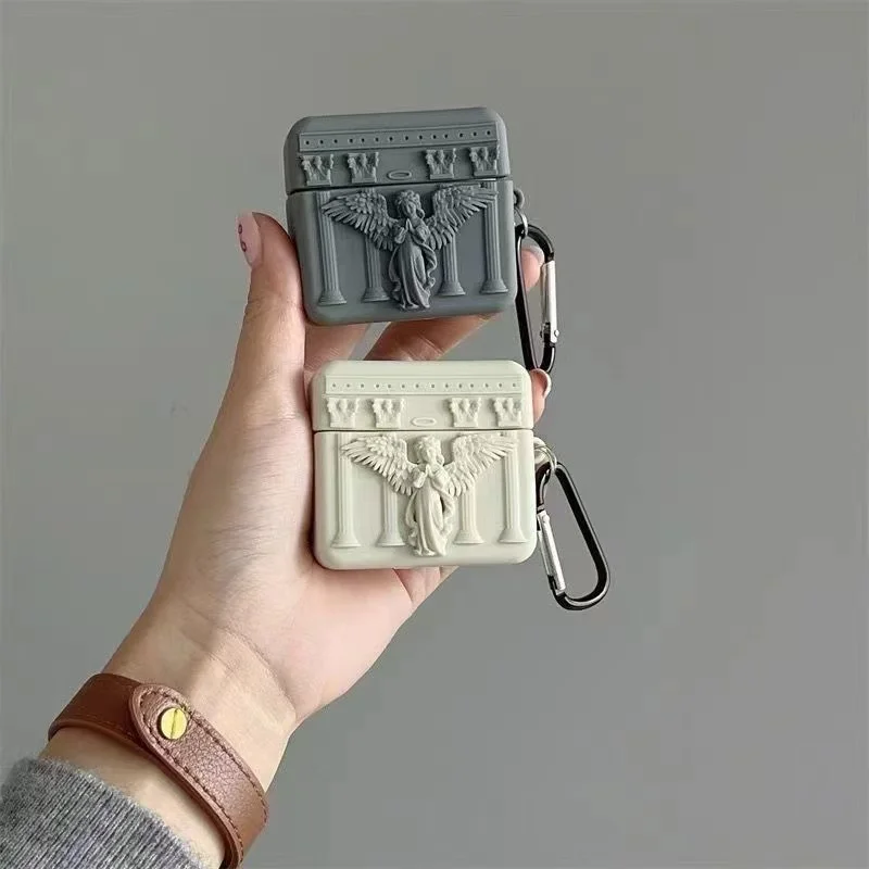 Фото Силиконовый чехол для наушников 3D God Angel для Huawei Free Clip FreeBuds 6i 5i 5 4 SE2 Pro3 2 Pro, силиконовый мягкий чехол №2