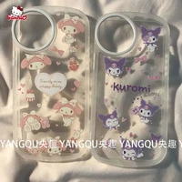 kawaii my melody kuromi round lens iphone case for iphone 13 12 11 pro max xs x xr case cute sanrid women girl y2k trendy luxury