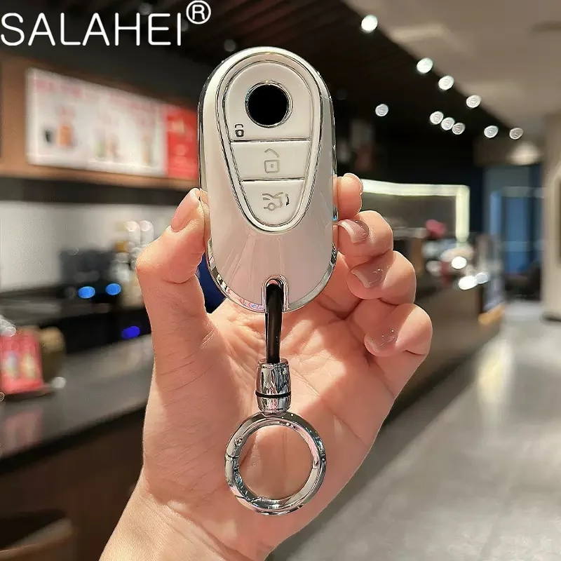 

Car Key Case Full Cover TPU Protect Shell For Mercedes Benz A-B-C-M-CLA-CLS-E-G-GLB-GLC-GLE-R-SL Class AMG EQS EQC GLA W204 W211
