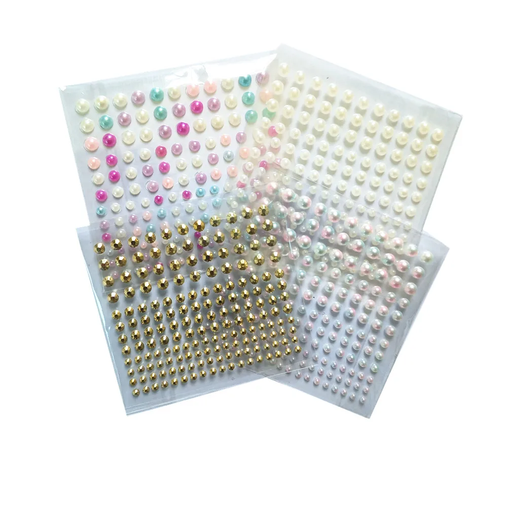 

New Tattoo Diamond Makeup Eyeliner Eye Shadow Eye Makeup Face Pearl Paste Imitation Pearl Acrylic Self-adhesive Rhinestones