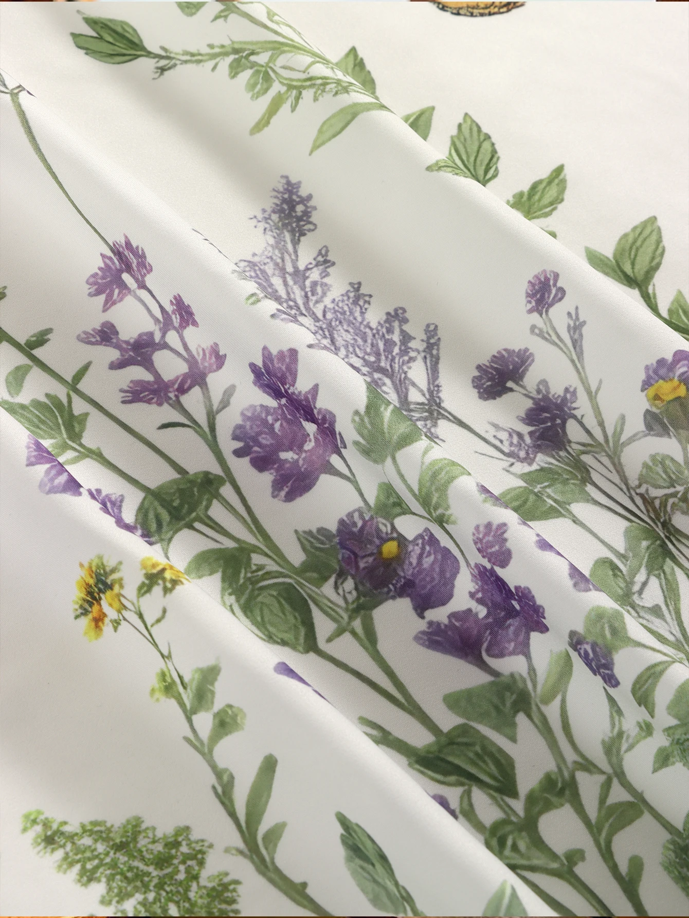 

Короткие шторы в стиле кантри с принтом бабочек и лаванды