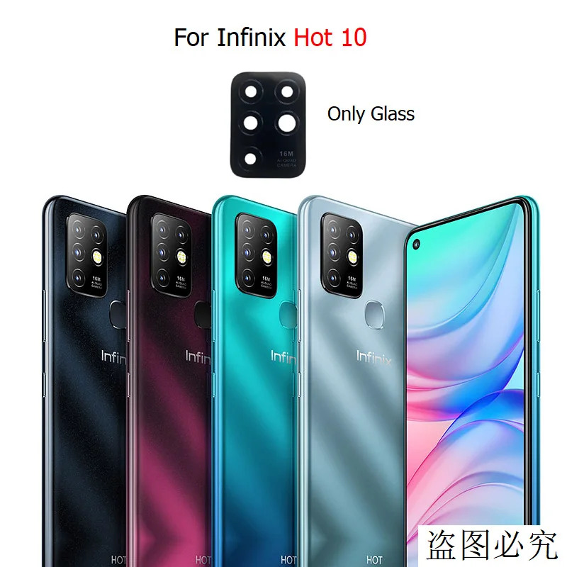 

10Pcs For Infinix Hot 10 X682B X682C Back Rear Camera Glass Lens With Adhesive Sticker Replacement Parts