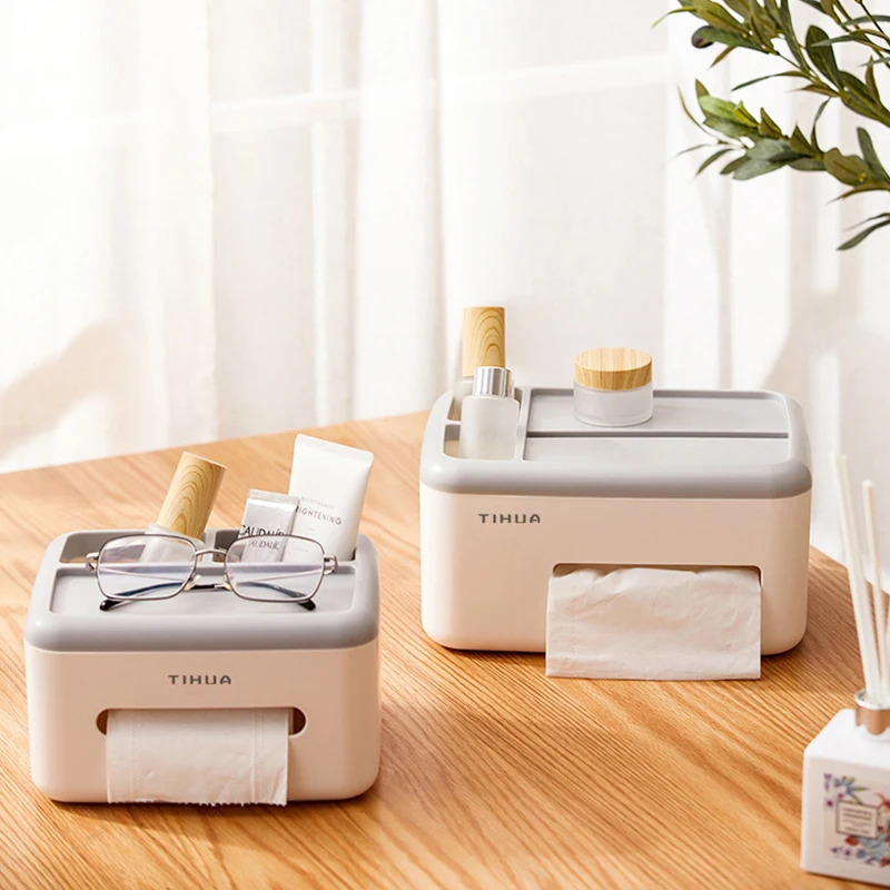 

Echome Double-sided Tissue Box Fashion & New Style Paper Holder Multi-Purpose Bedroom LivingRoom Remote Control Sundries Storage