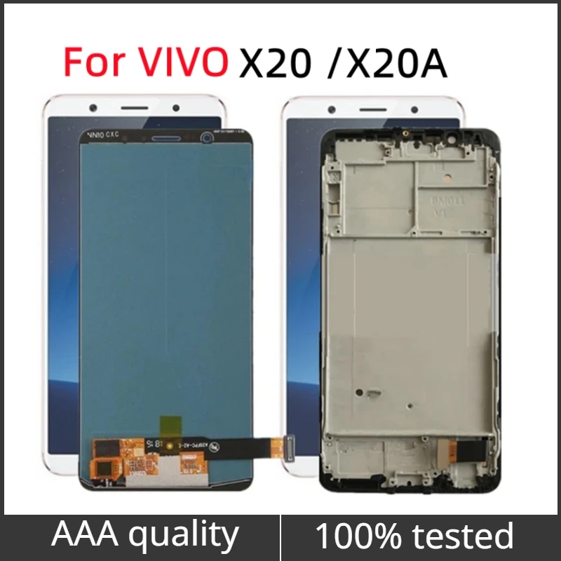 ЖК-дисплей TFT для VIVO X20 X20A, ЖК-дисплей, сенсорный экран, дигитайзер, стеклянный объектив в сборе, замена для телефона X20 A, ЖК-экран