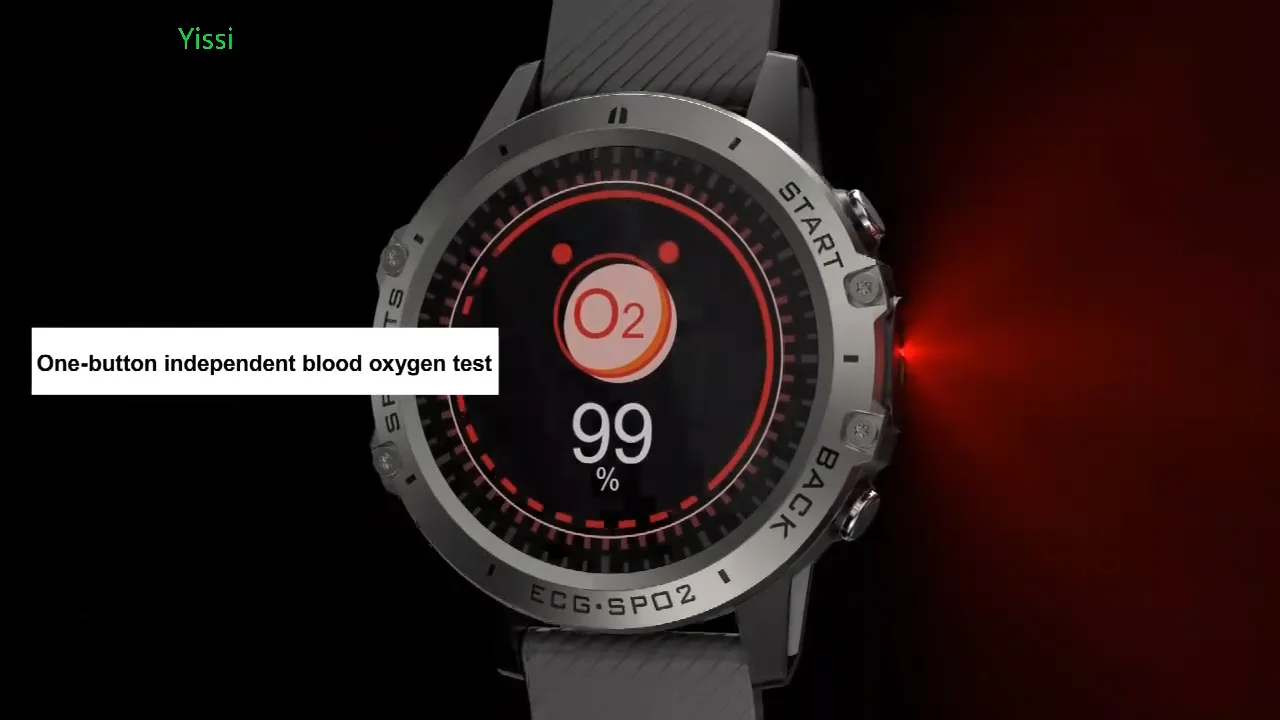 

P8 Luxury Independent TI SPO2 Test IP68 Waterproof Sport ECG PPG SPO2 Detection Health Smart Watch