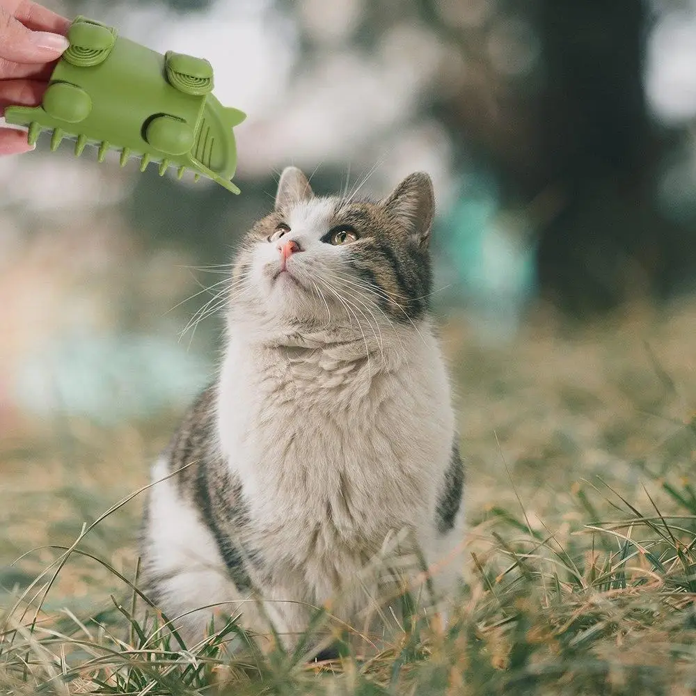 Силиконовая чесалка для кошек мягкий массажер котят домашний уход за когтями