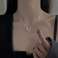 meyrroyu summer sweet circle pendant chain necklace for women girl sexy shiny new fashion jewelry gift party collares para mujer