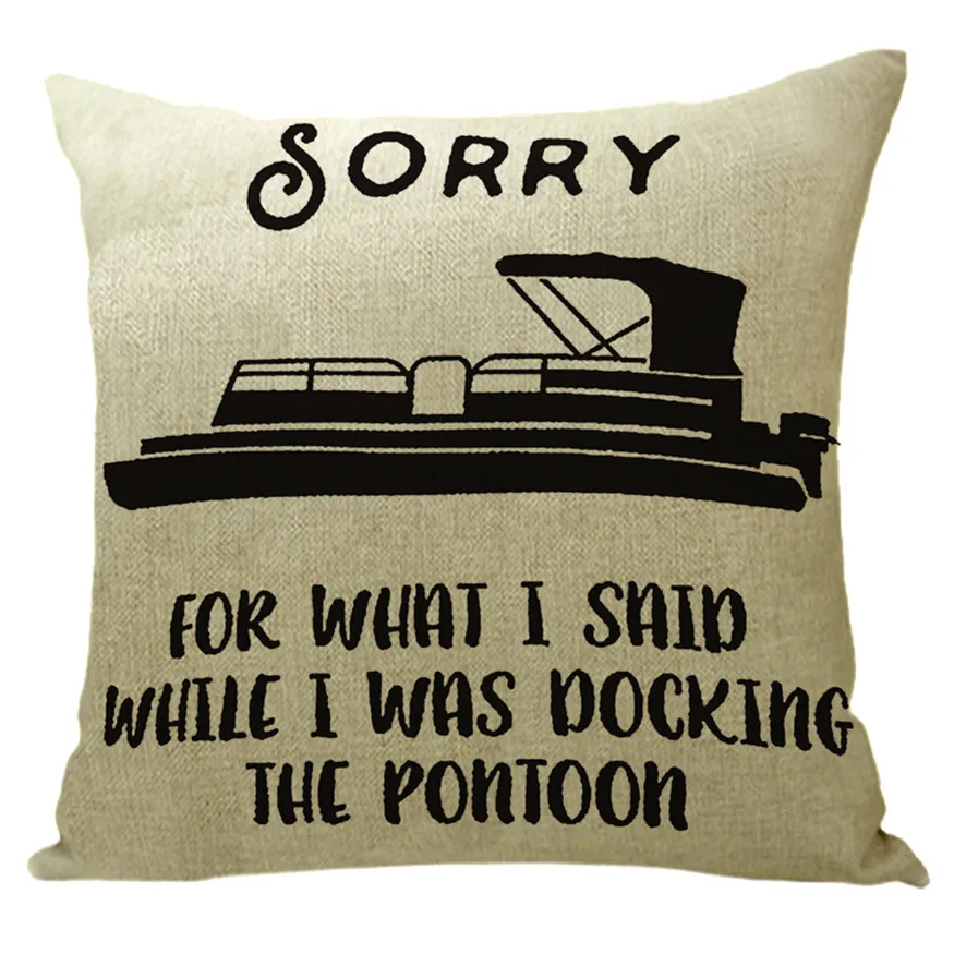 

45X45CM Polyester Pillowcase Sofa Pillowcase Letter Pattern Print Cushion Cover