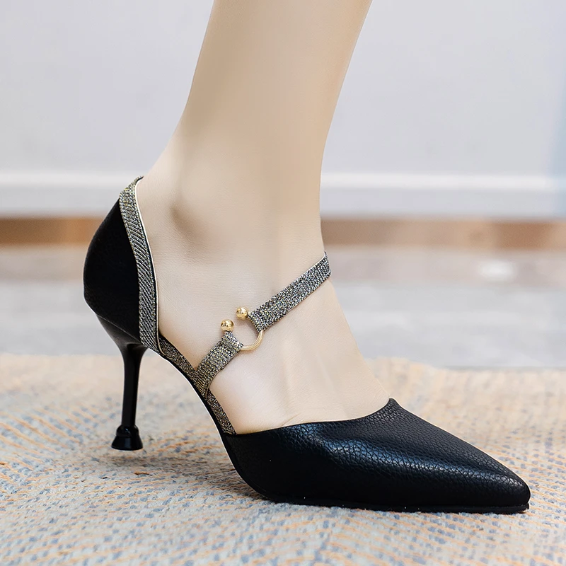 

Concise Elegant Thin Heels Single Shoes Sexy Wild High Heels Large Small Size Women's Shoes Party Dress Pumps Shallow Woman