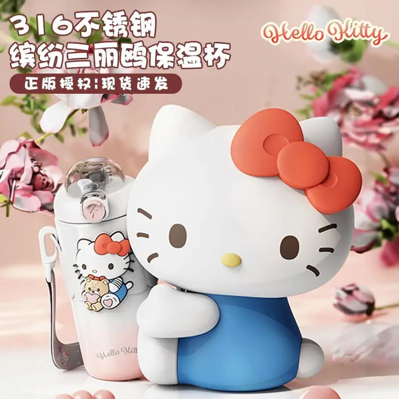 

Hellokitty Sanrio New Pacha Dog Vacuum Cup Children's Clow M Water Cup Student Melody Straw Large Capacity Cup Female