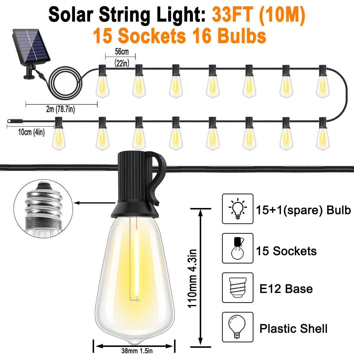 

Солнечные светильники GANRILAND ST38