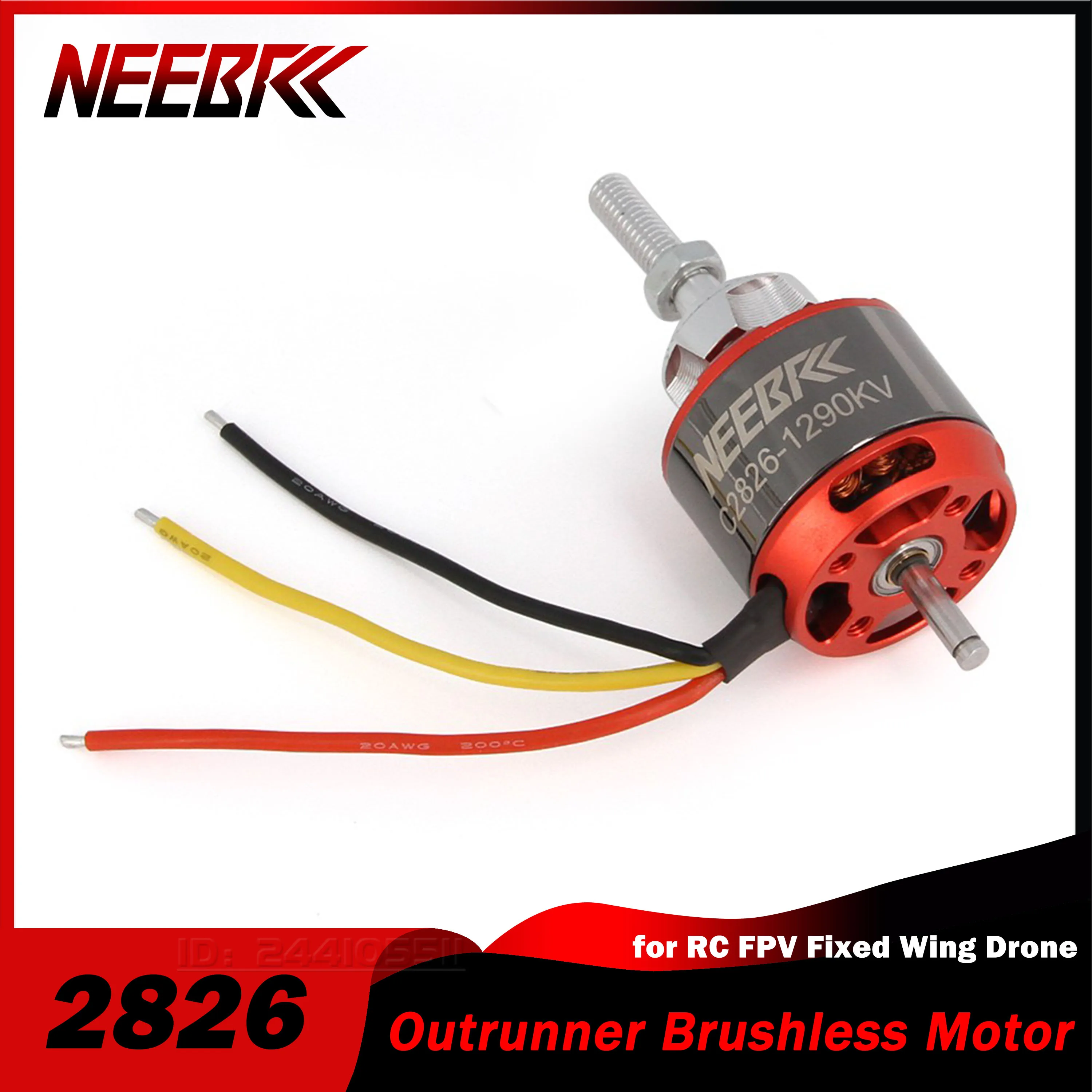 NEEBRC 2826 1290KV Outrunner бесщеточный двигатель 5 мм 2-4S для RC FPV Fixwing Plane Aircraft 1290 пропеллер ESC