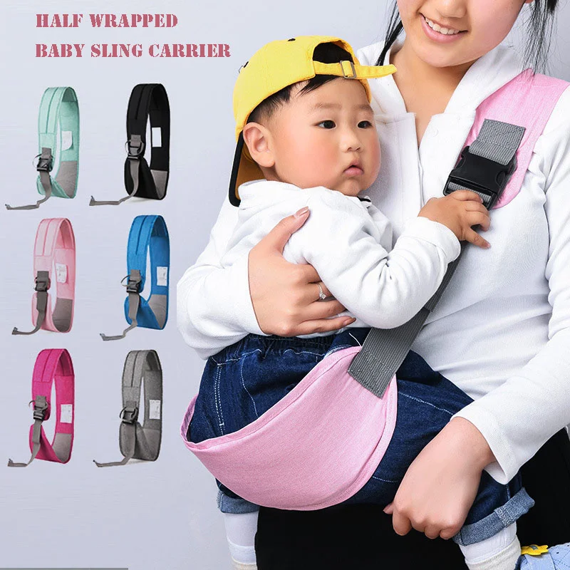 Portable Baby Carrier Oxford Baby Strap Holder Adjustable One Shoulder Labor-Saving Half Wrapped Sling With Anti-Slip Particles