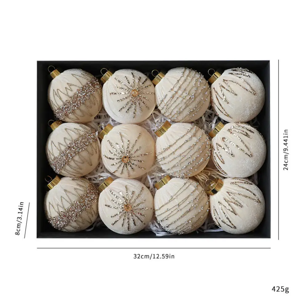 

Рождественские шары пластиковые 6 см, набор из 12 штук