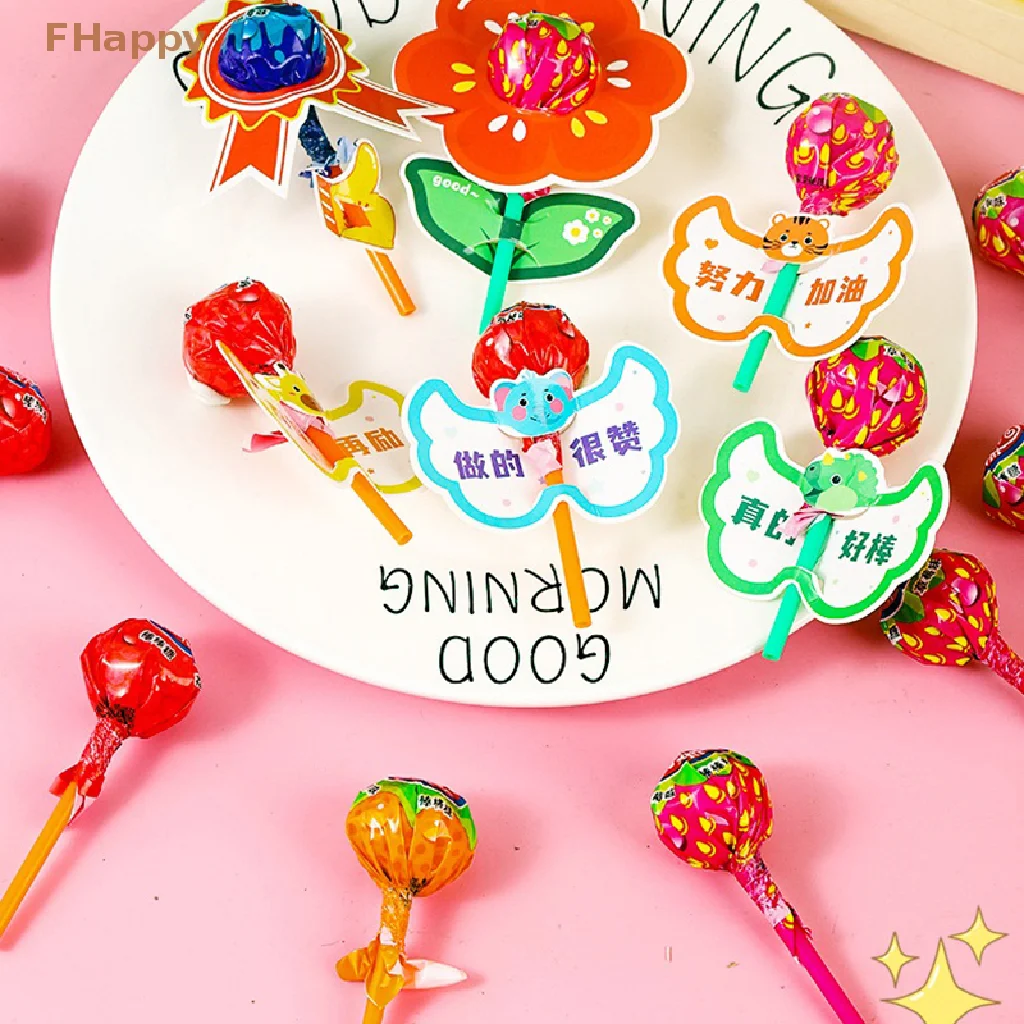 

40/50 шт., карточки для украшения леденцов